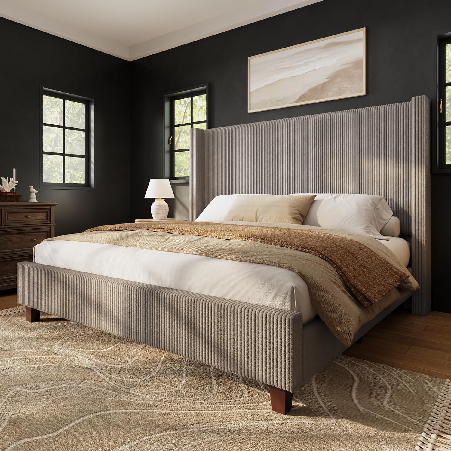 Canopy Bed Frame Metal Queen - Rama łóżka w rozmiarze Queen z