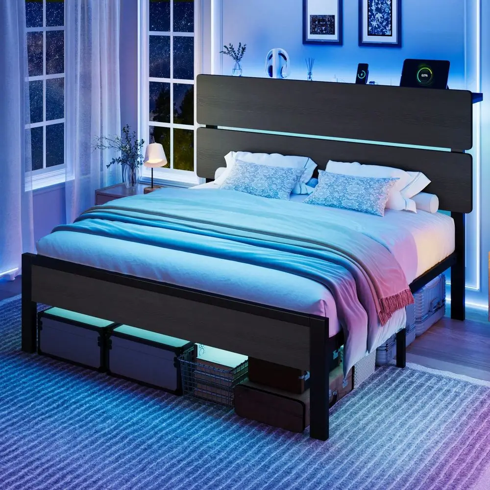 Canopy Bed Frame Metal Queen - Rama łóżka w rozmiarze Twin, Full,