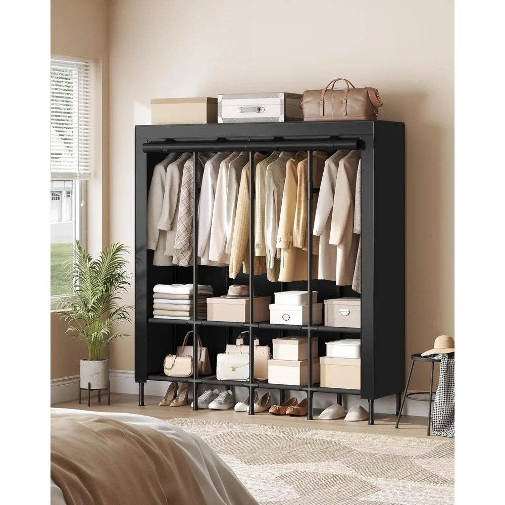Wardrobe Closet Portable Fabric Cover - Szafa na ubrania 170 cm, duża