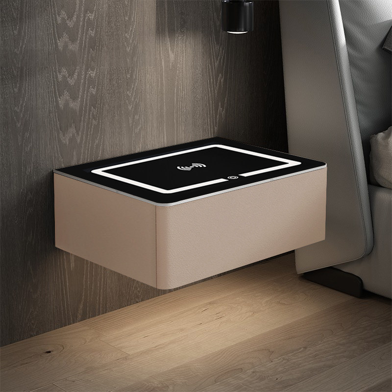 Solid Wood Nightstand 2 Drawers - Nowoczesny stolik nocny do sypialni, szafki