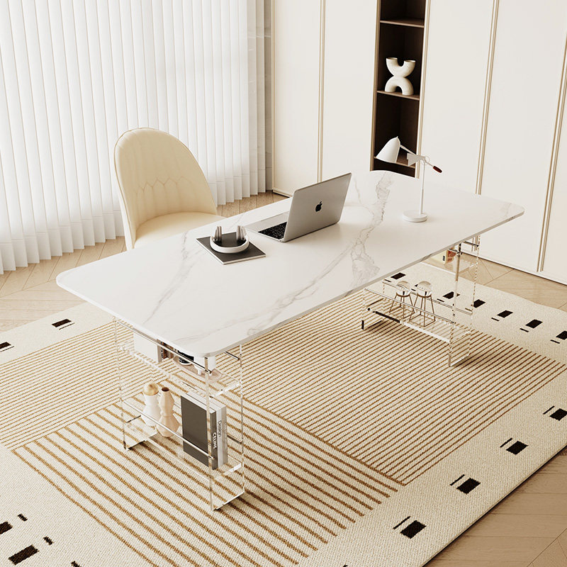 Bedroom Furniture - Nordyckie biurko z kamienia spiekanego klasy