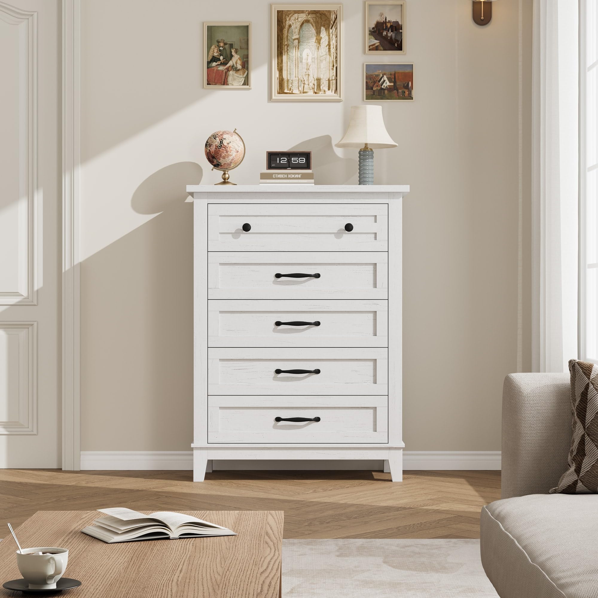 Wysoka komoda z pięcioma szufl – Bedroom Furniture recenzja i cena