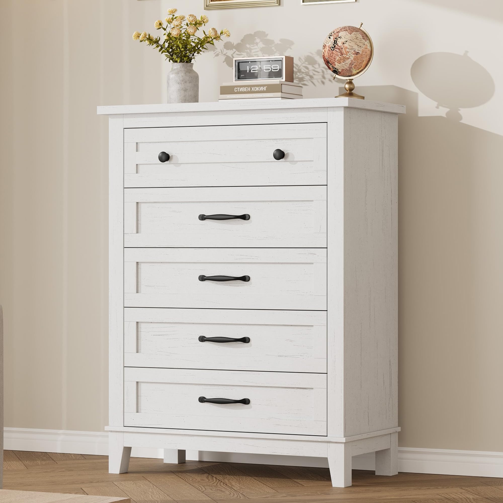 Wysoka komoda z pięcioma szufl – Bedroom Furniture recenzja i cena