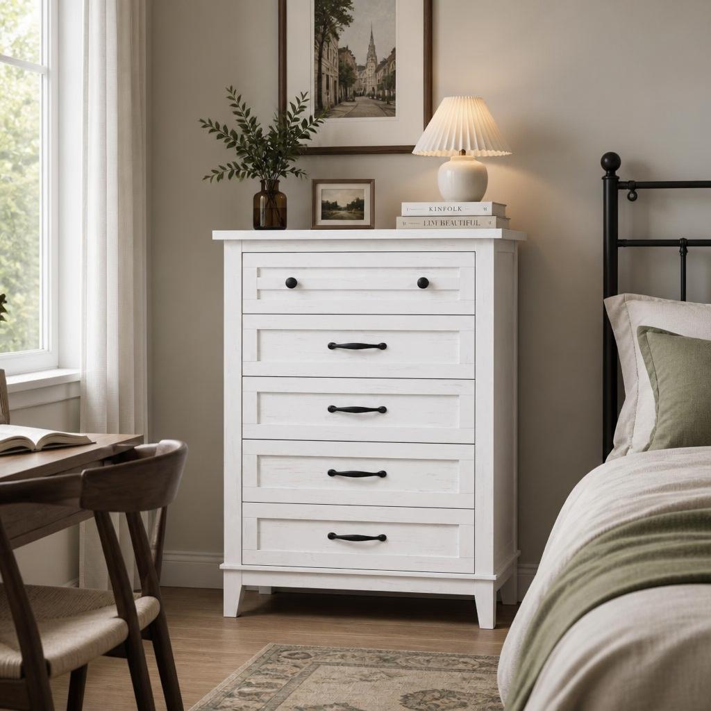 Wysoka komoda z pięcioma szufl – Bedroom Furniture recenzja i cena