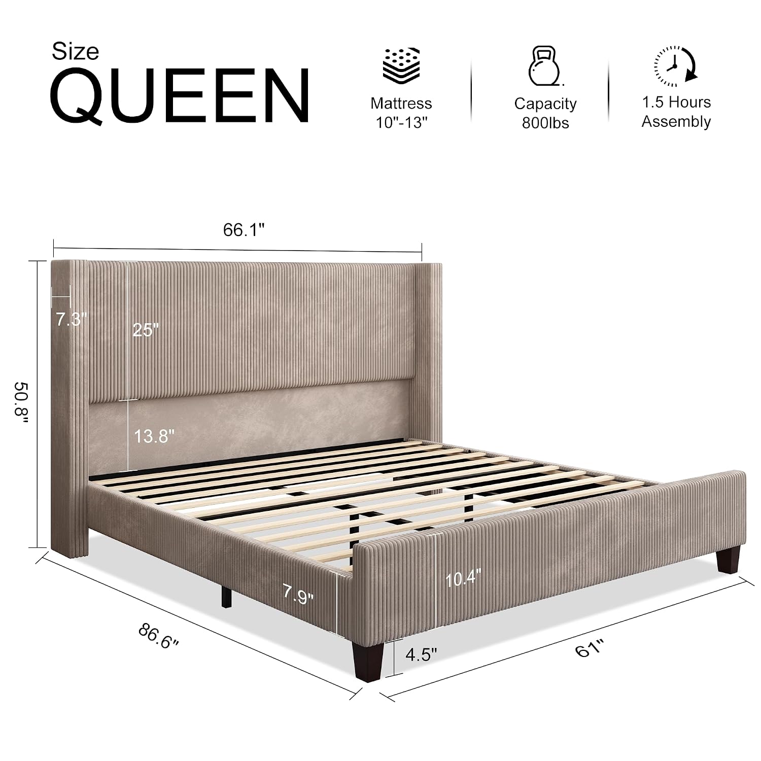 Rama łóżka w rozmiarze Queen z – Canopy Bed Frame Metal Queen recenzja i cena