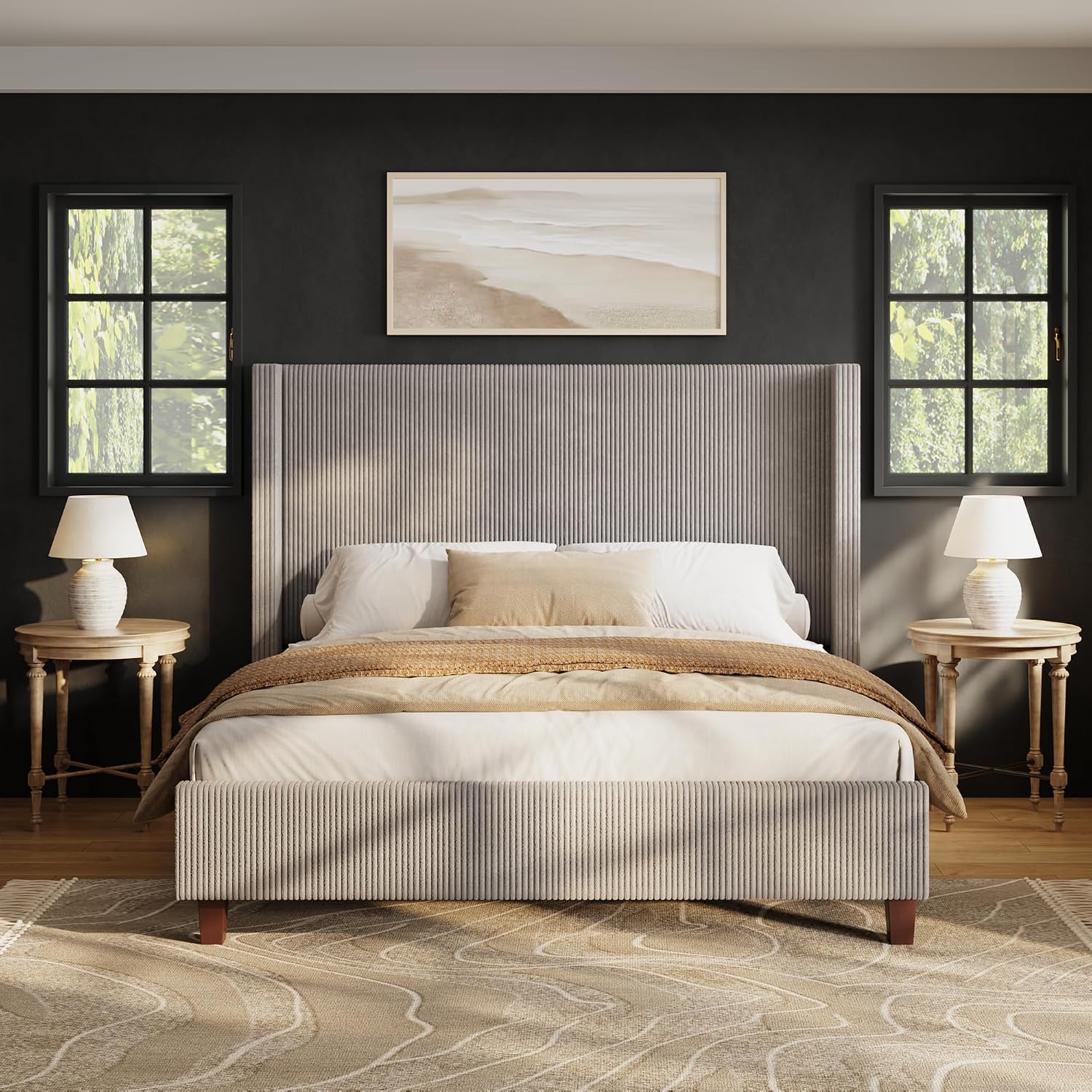 Rama łóżka w rozmiarze Queen z – Canopy Bed Frame Metal Queen recenzja i cena