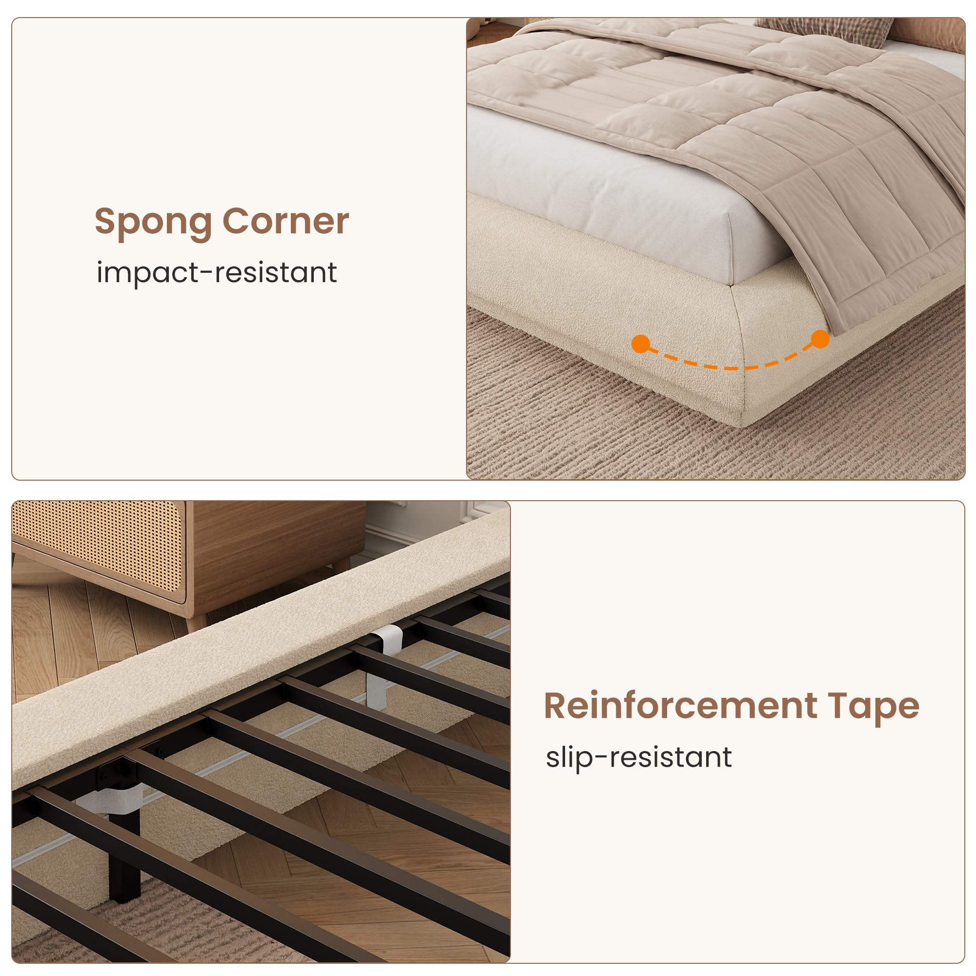 Rama łóżka typu Cloud Platform – Canopy Bed Frame Metal Queen recenzja i cena