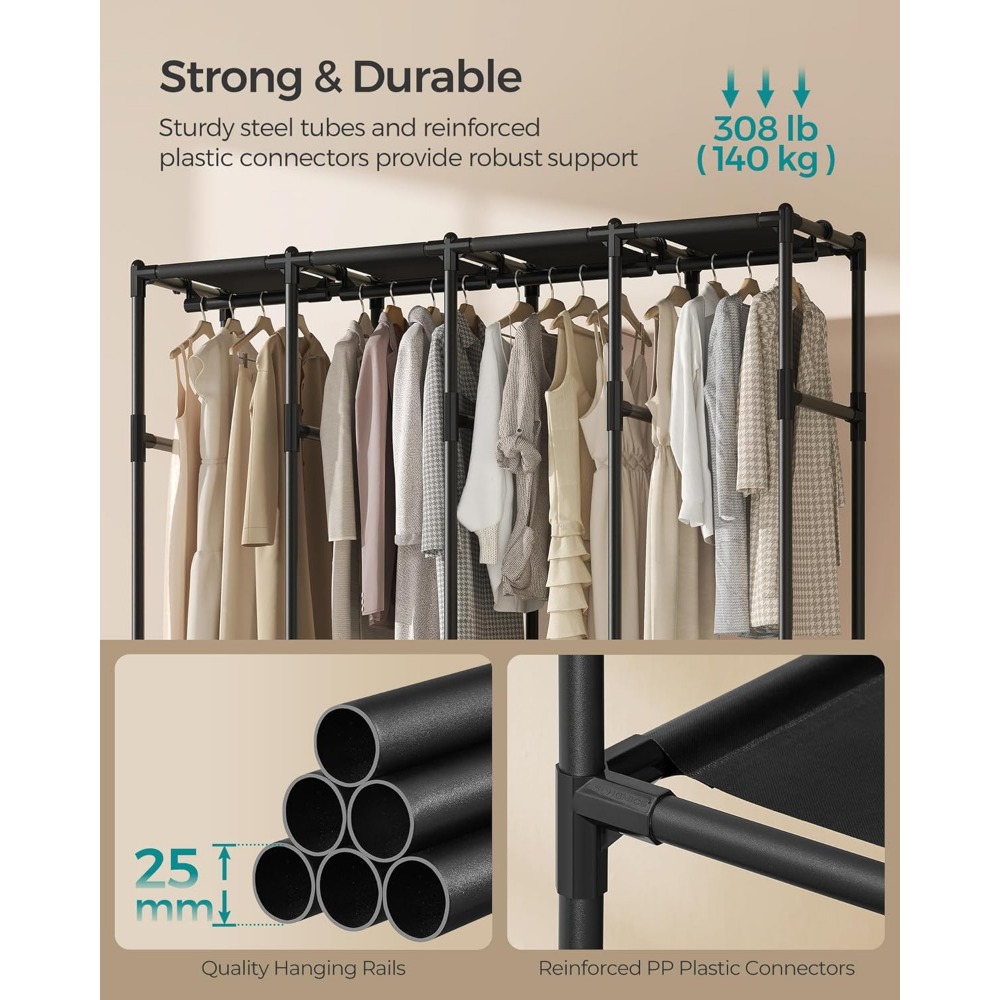 Szafa na ubrania 170 cm, duża  – Wardrobe Closet Portable Fabric Cover recenzja i cena