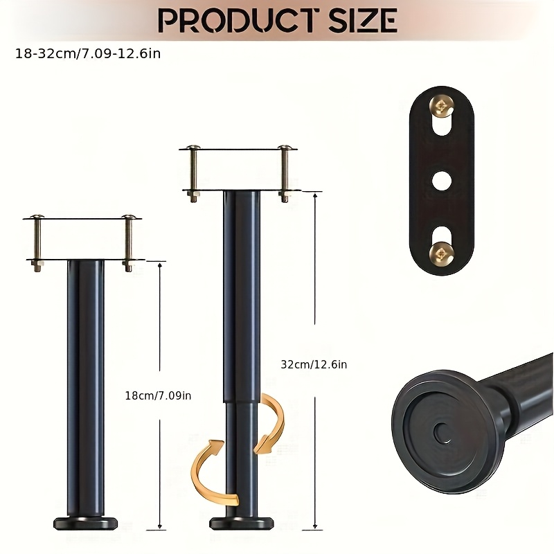 Regulowana wysokość: 4 sztuki  – Canopy Bed Frame Metal Queen recenzja i cena
