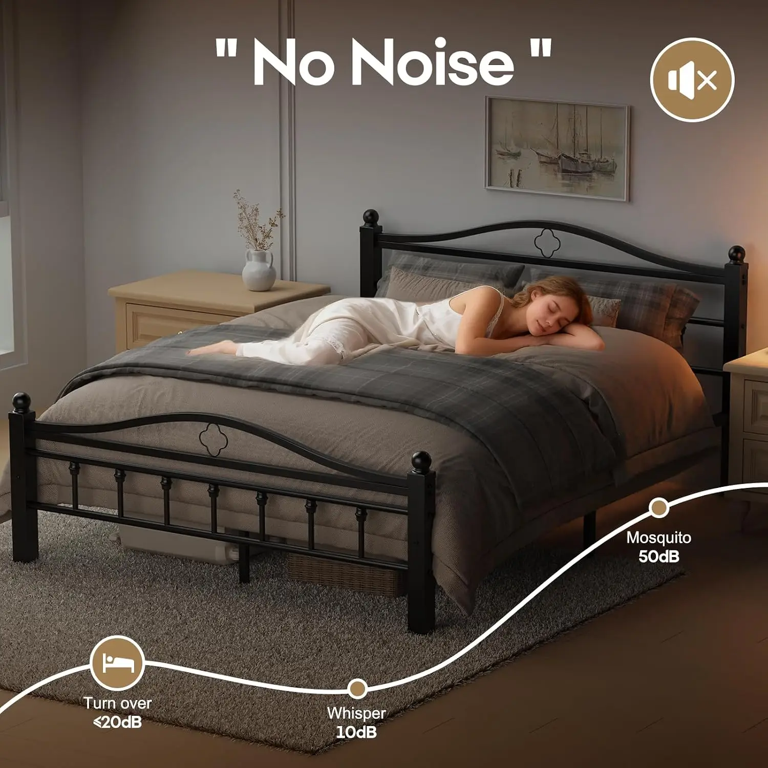 Metalowa rama łóżka Queen z za – Canopy Bed Frame Metal Queen recenzja i cena