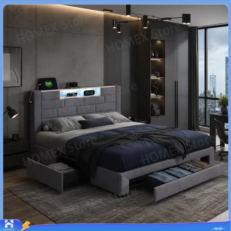 Rama do łóżka dwuosobowego o w – Gas Lift Storage Bed Hydraulic recenzja i cena