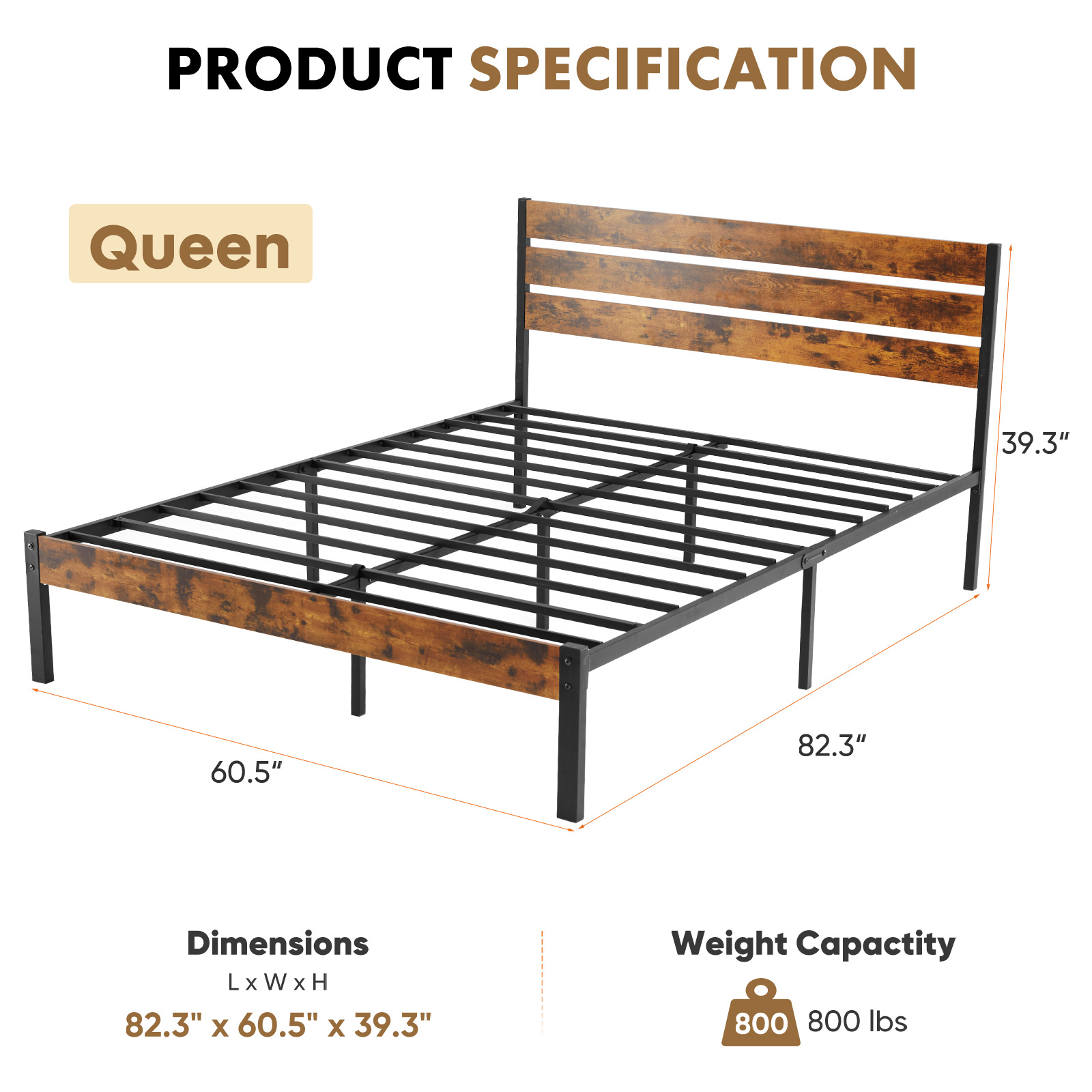 JHK Queen Size Metalowa rama ł – Canopy Bed Frame Metal Queen recenzja i cena
