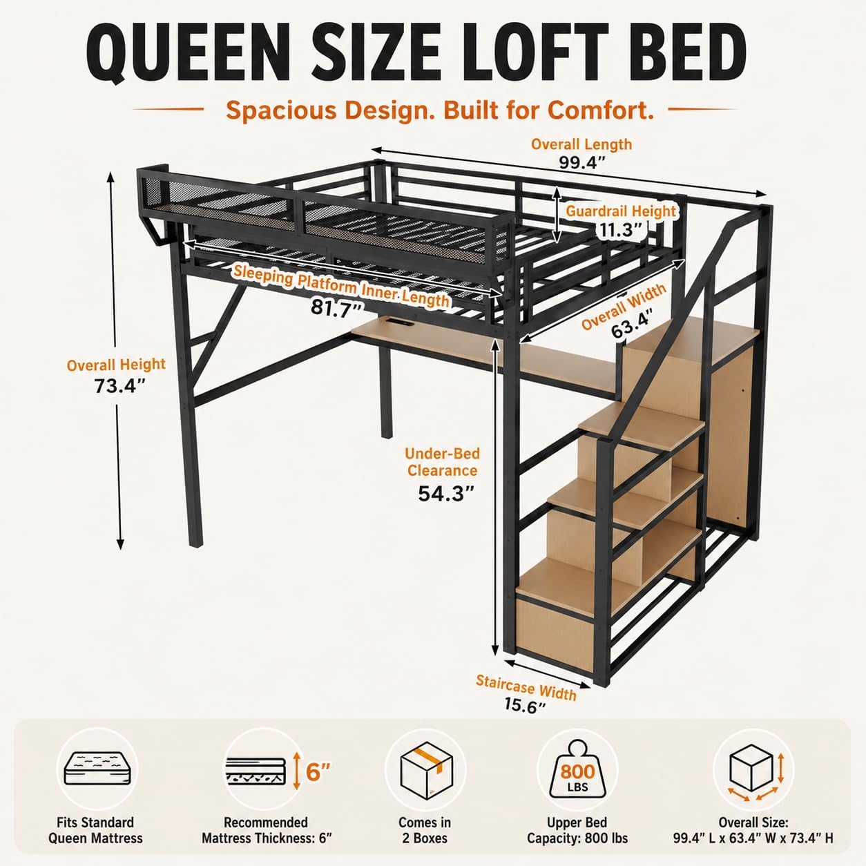 Łóżko na antresoli Mirightone  – Canopy Bed Frame Metal Queen recenzja i cena