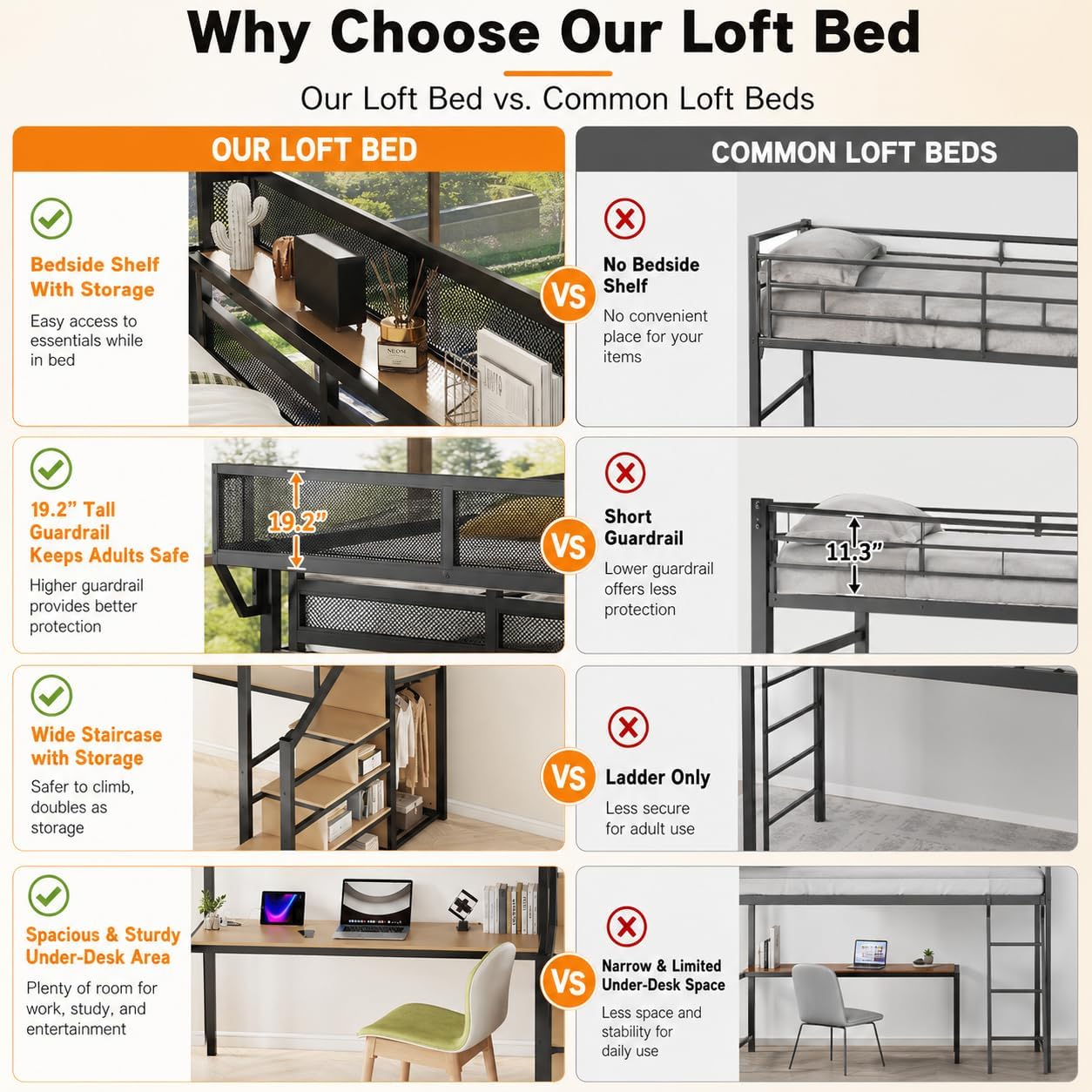 Łóżko na antresoli Mirightone  – Canopy Bed Frame Metal Queen recenzja i cena
