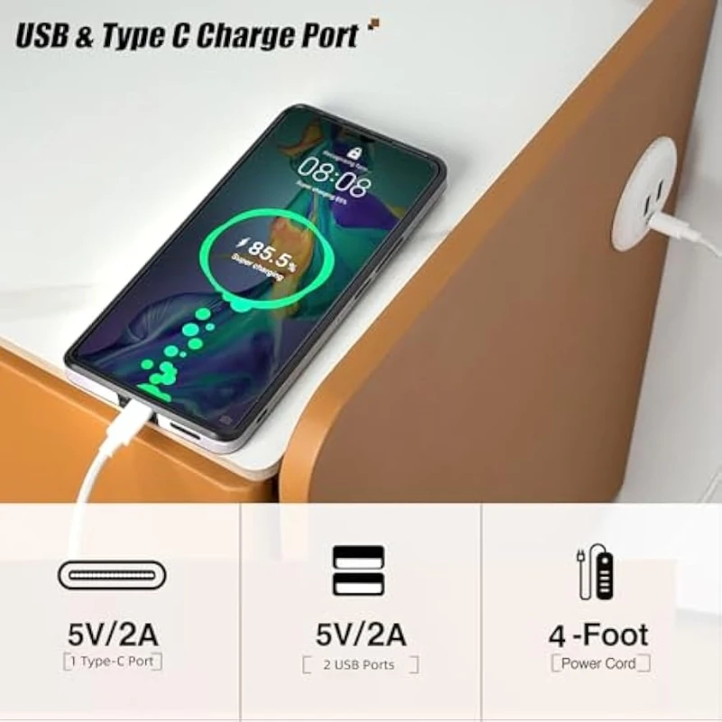 Inteligentny stolik nocny z uk – Solid Wood Nightstand 2 Drawers recenzja i cena