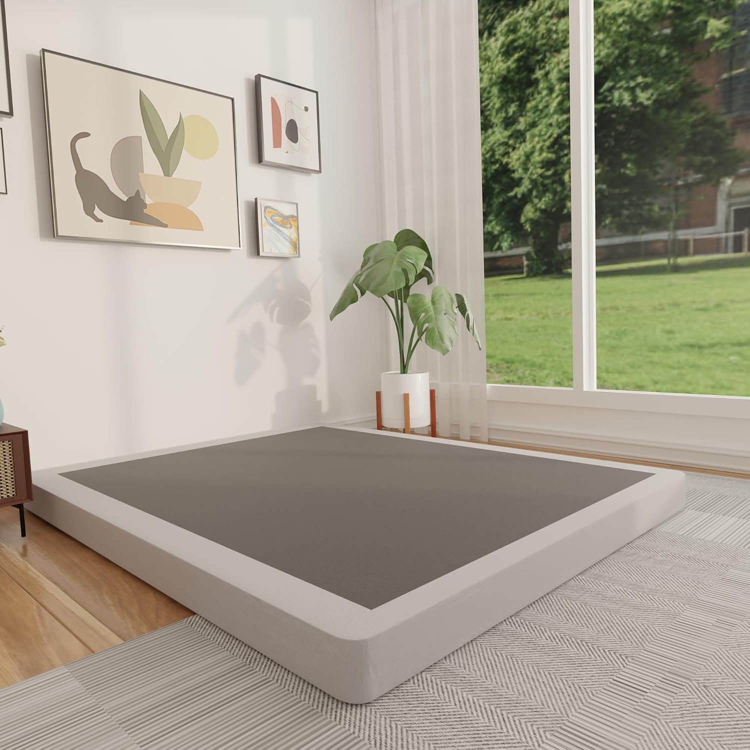 4-calowa niskoprofilowa podsta – Canopy Bed Frame Metal Queen recenzja i cena