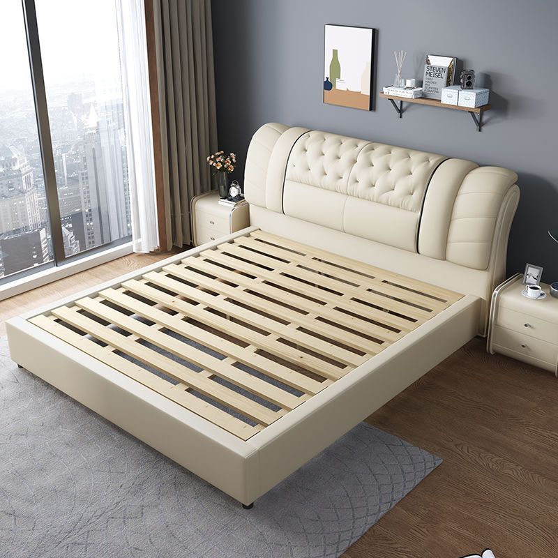 Zestaw mebli do sypialni, skór – King Size Bed Frame With Storage Drawers recenzja i cena
